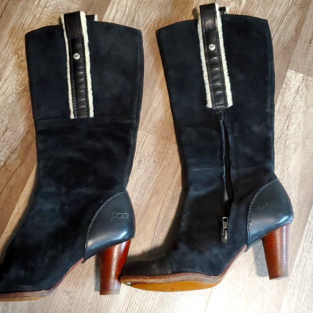 Ugg dress boots Size 8 Women's Black leather